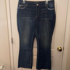 Womens boot cut jeans length is short